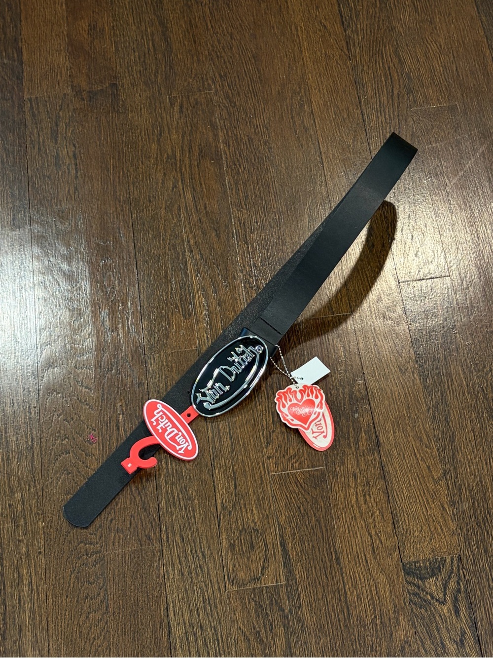 Von Dutch women’s black leather belt